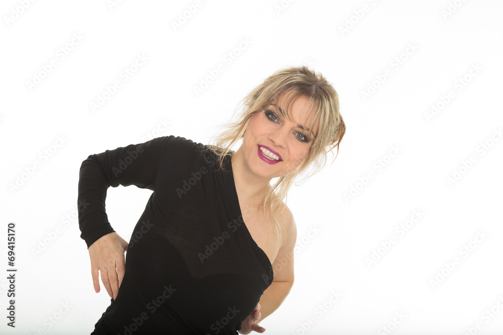 beautiful blond hair woman portrait on studio white isolated beautiful blond hair woman portrait on studio white isolated