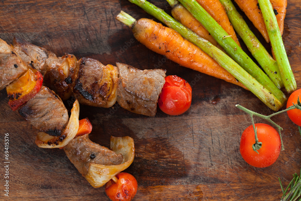 beef barbecue on wood beef barbecue on wood