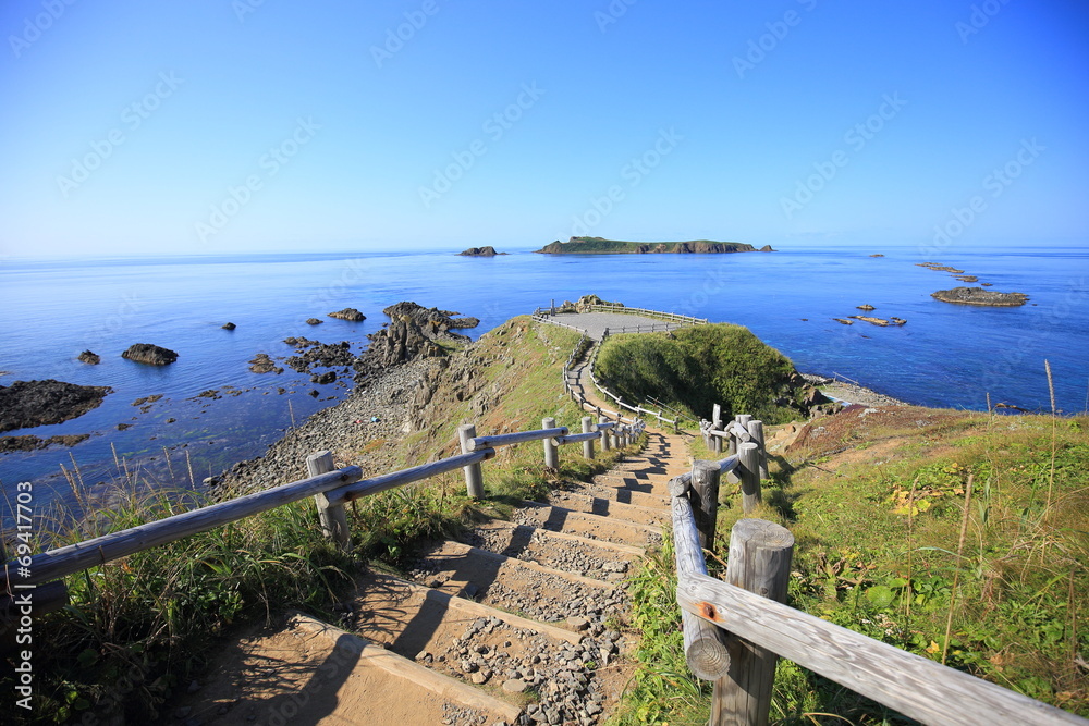 Fototapeta premium Sukoton cape in Rebun island, Hokkaido, Japan