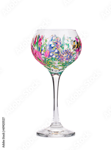 Handmade beautiful wine glass.