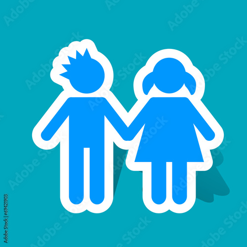 family design over background vector illustration flat photo