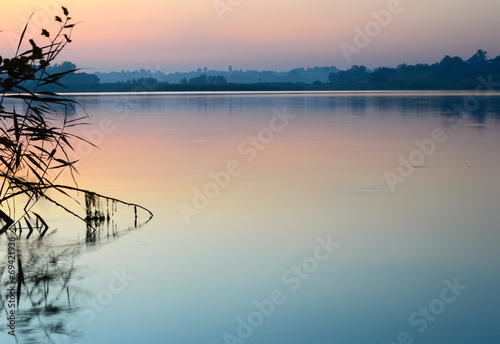 View of calm water surface Ukraine
