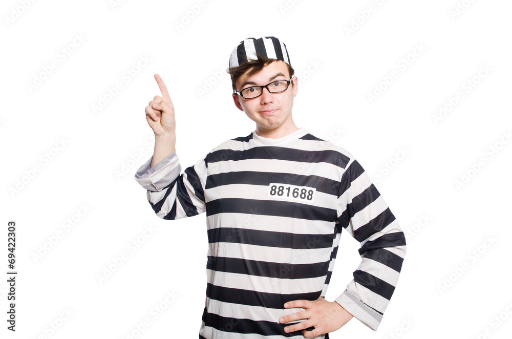 Funny prison inmate in concept Funny prison inmate in concept