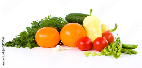 Garden vegetable isolated over white