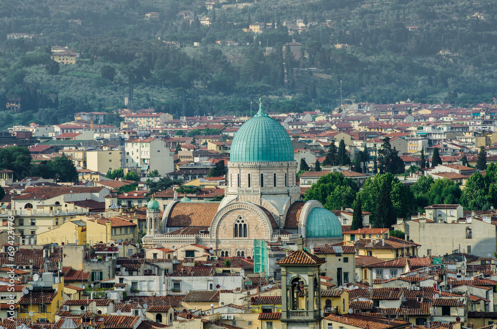 Jewish Synagogue of Florence from top