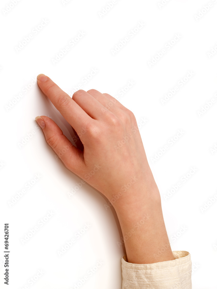 finger is pointing at the target on a white background finger is pointing at the target on a white background