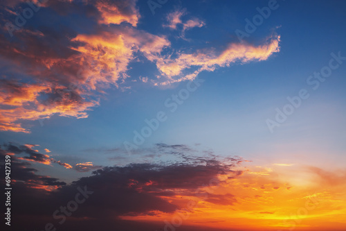 Beautiful cloudscape , sunset shot
