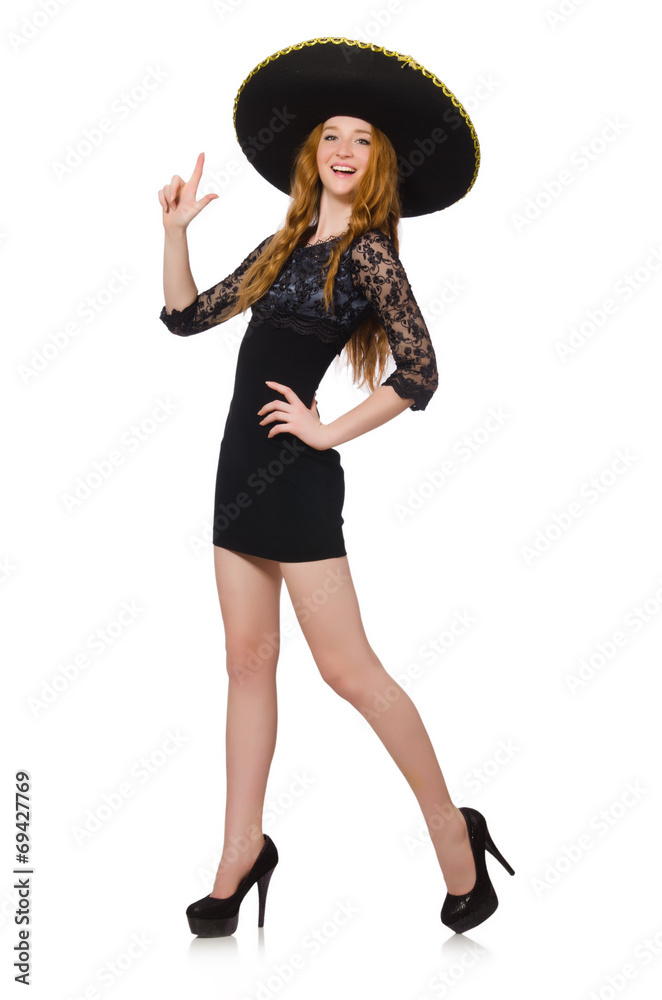 Funny mexican with sombrero in concept Funny mexican with sombrero in concept