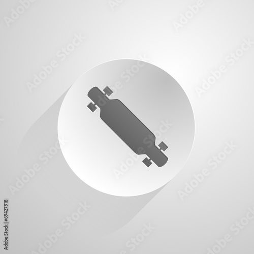 Circle vector icon for longboard