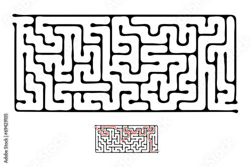 Black vector maze
