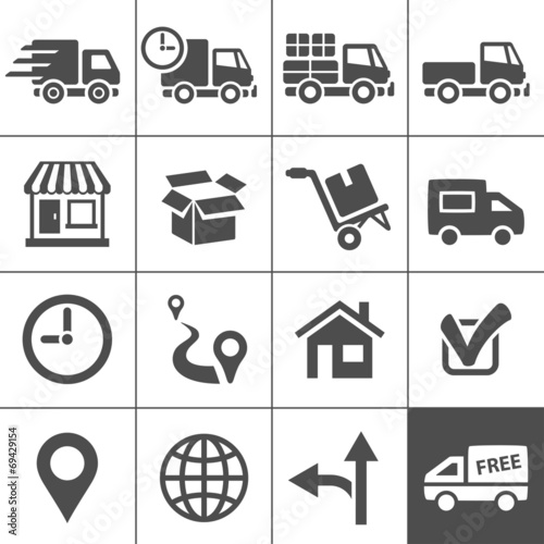 Transportation icons set. Simplus series photo