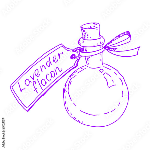 Flask with lavender essence