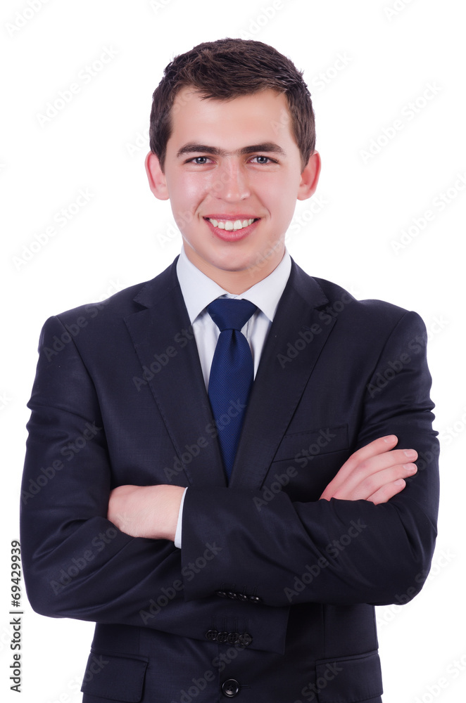 Handsome businessman isolated on the white Handsome businessman isolated on the white