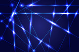 Abstract dark blue background with shiny rays