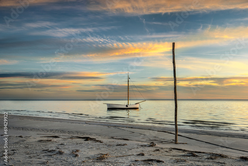 Krajobraz Morski, kutry rybackie na plaży photo