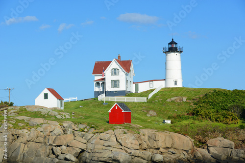 Cape Neddick Lighthouse, Old York Village, Maine, USA photo