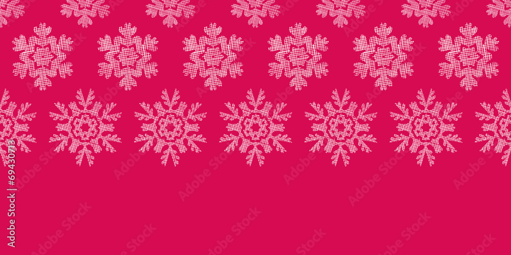 Red Lace Christmas Snowflakes Geometric Textile Texture Red Lace Christmas Snowflakes Geometric Textile Texture