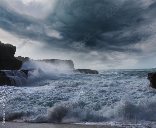 Storm on ocean