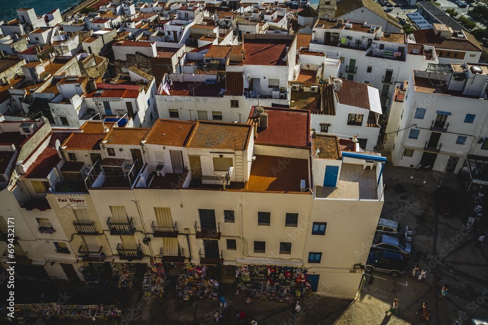 Fototapeta premium tourist, peñíscola village views from the castle of Papa Luna,