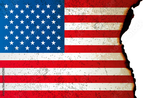 Burnt USA flag