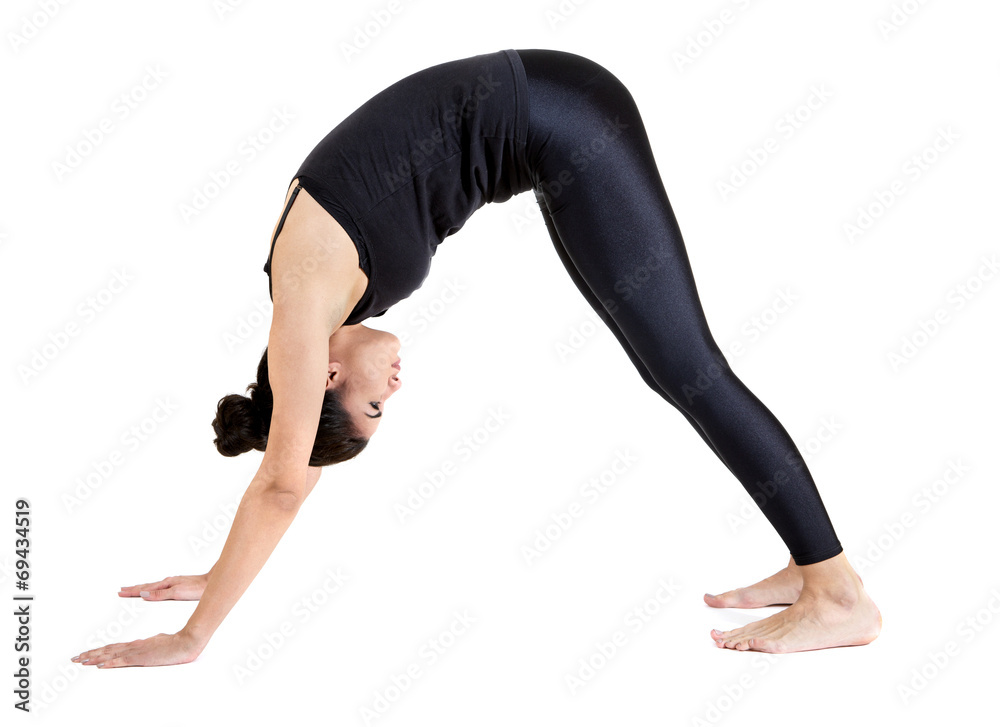 Pretty young woman training yoga Pretty young woman training yoga