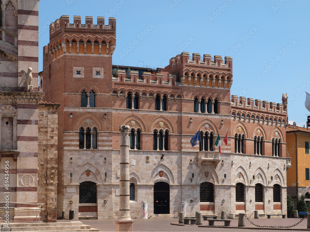 Palazzo Aldobrandeschi in Grosseto, Italy.