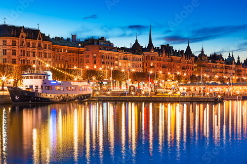 Evening scenery of Stockholm, Sweden