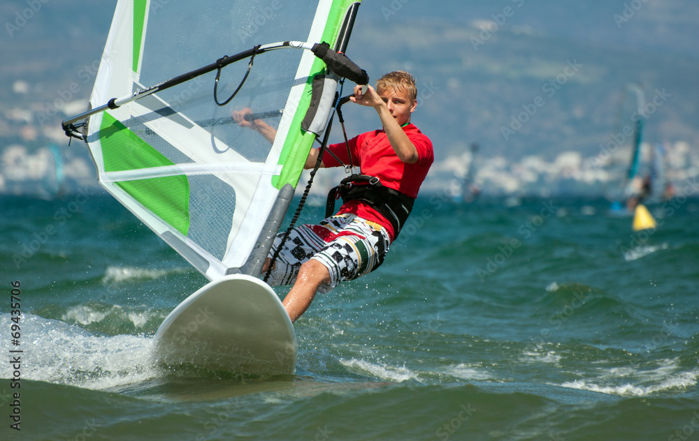 Naklejka premium Windsurfer/Teenager