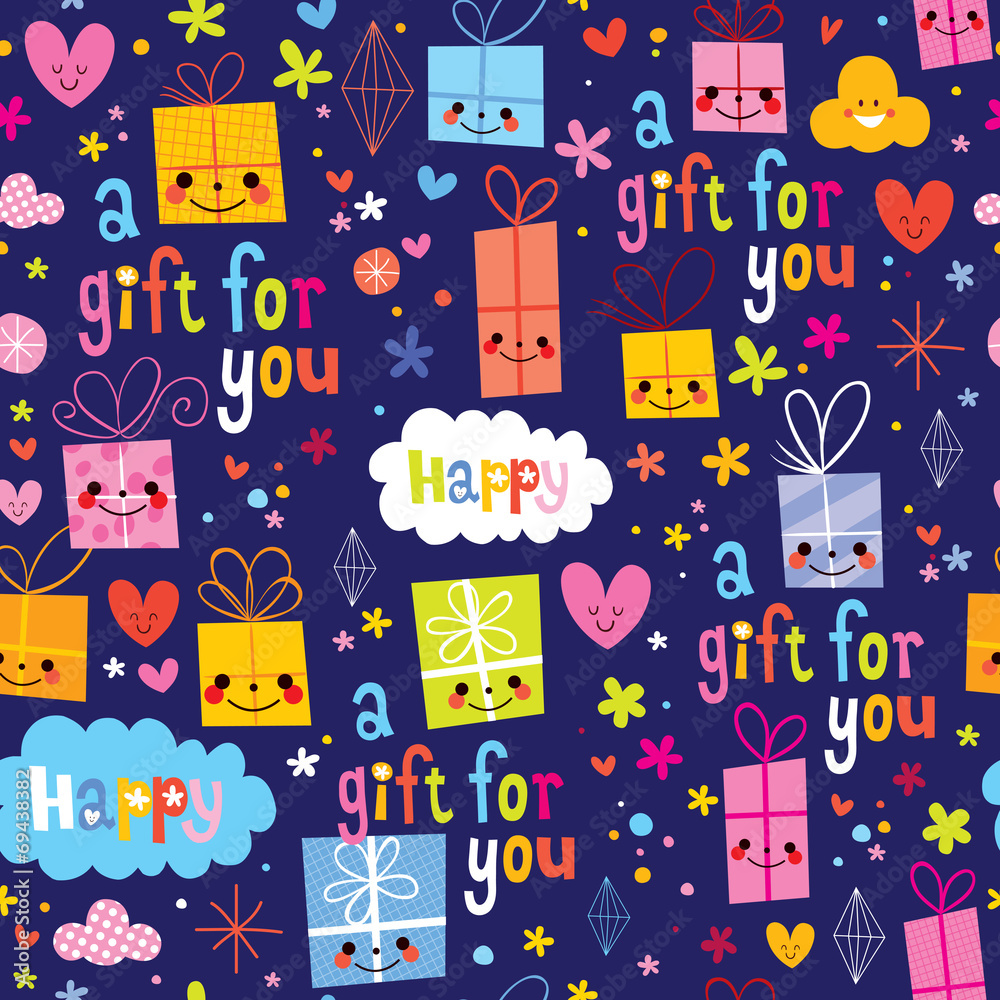 gift wrapping paper cartoon seamless pattern gift wrapping paper cartoon seamless pattern