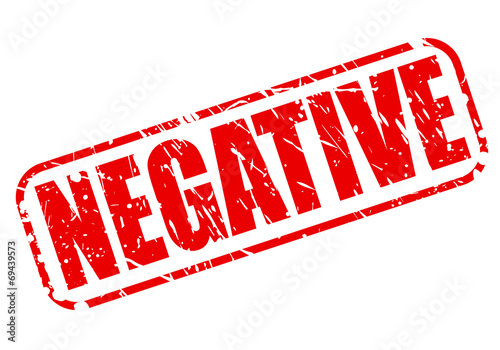 Negative red stamp text