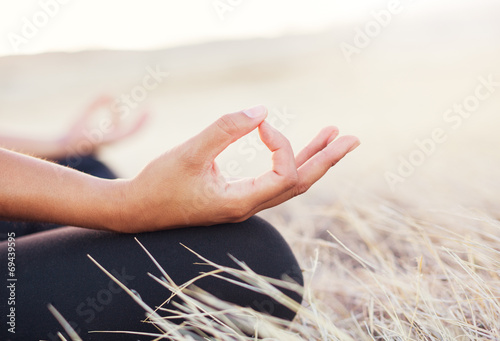 Fotografie, Obraz Yoga Woman Meditation