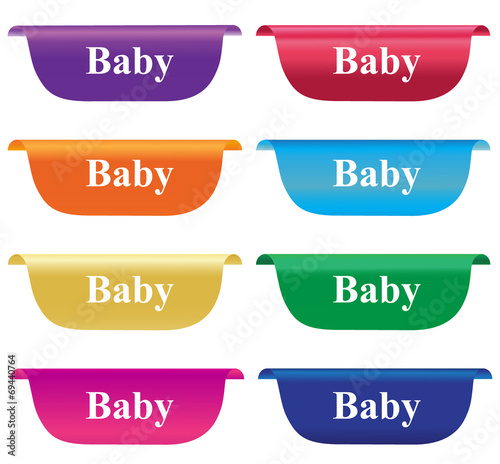 Baby, sign, badge, sticker, label, horizontal