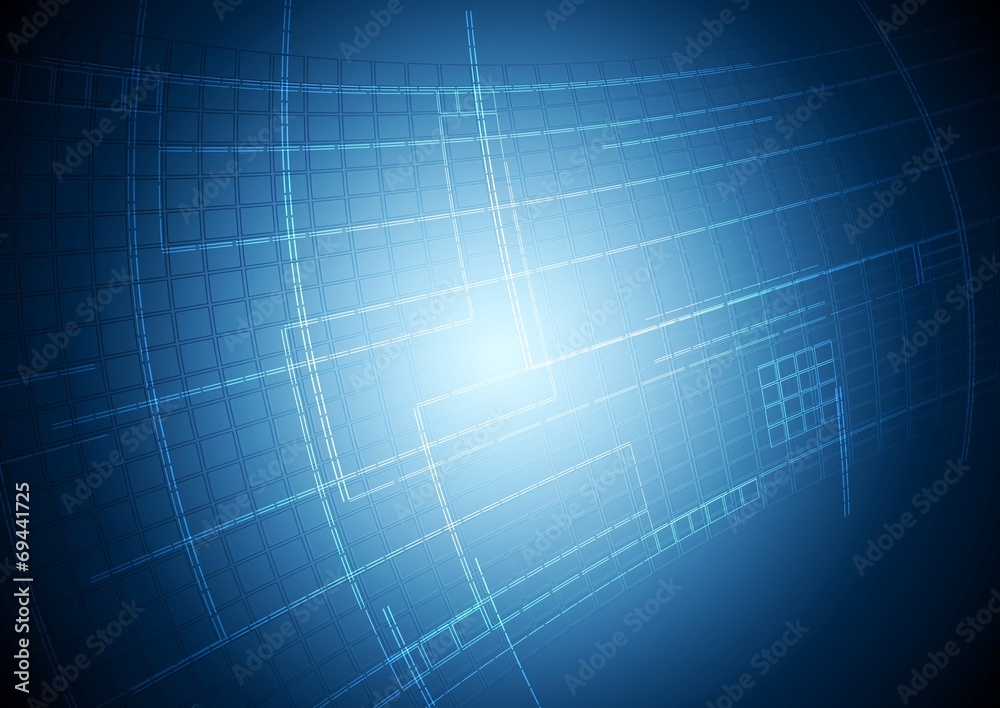Abstract blue tech motion background Abstract blue tech motion background