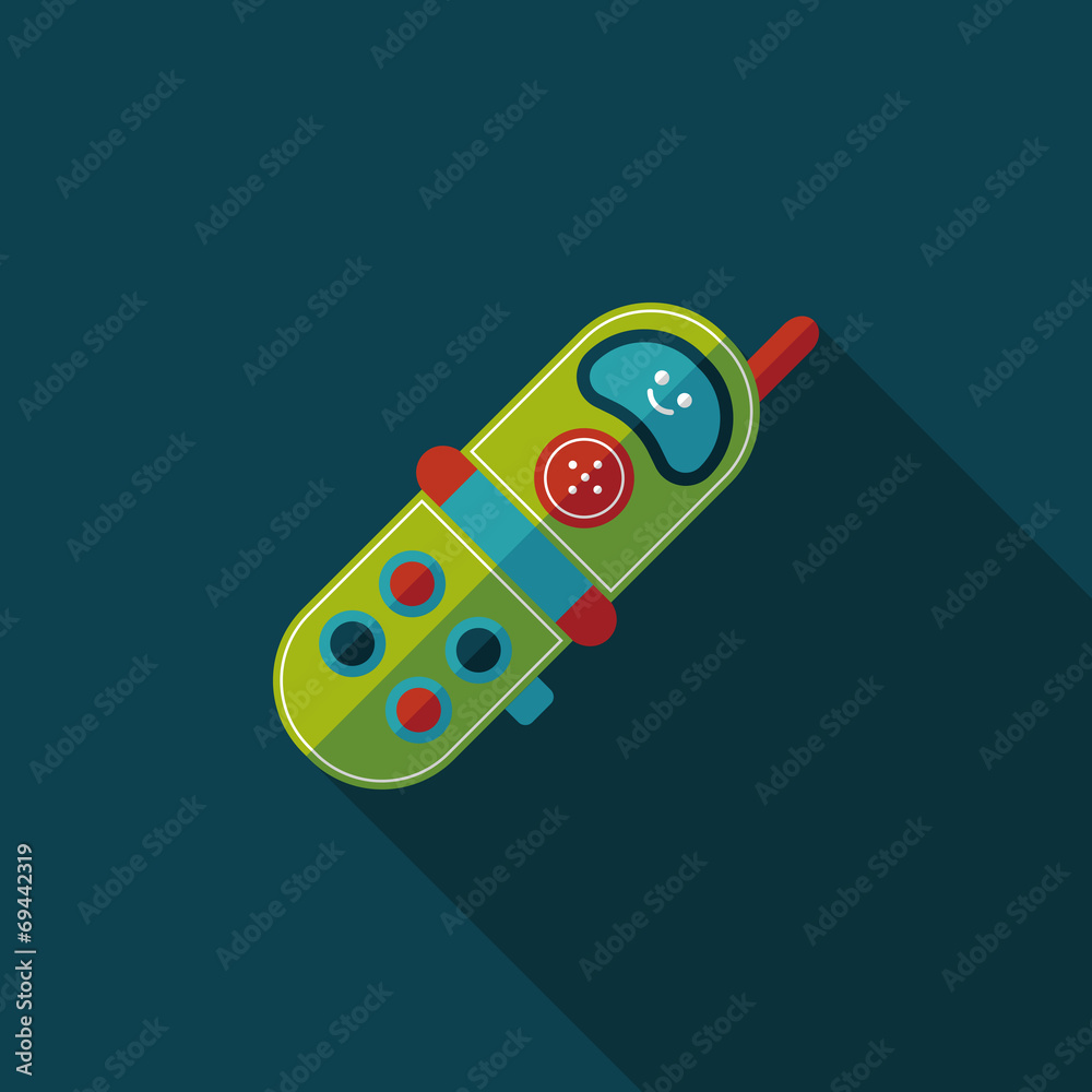 Toy Phone flat icon with long shadow