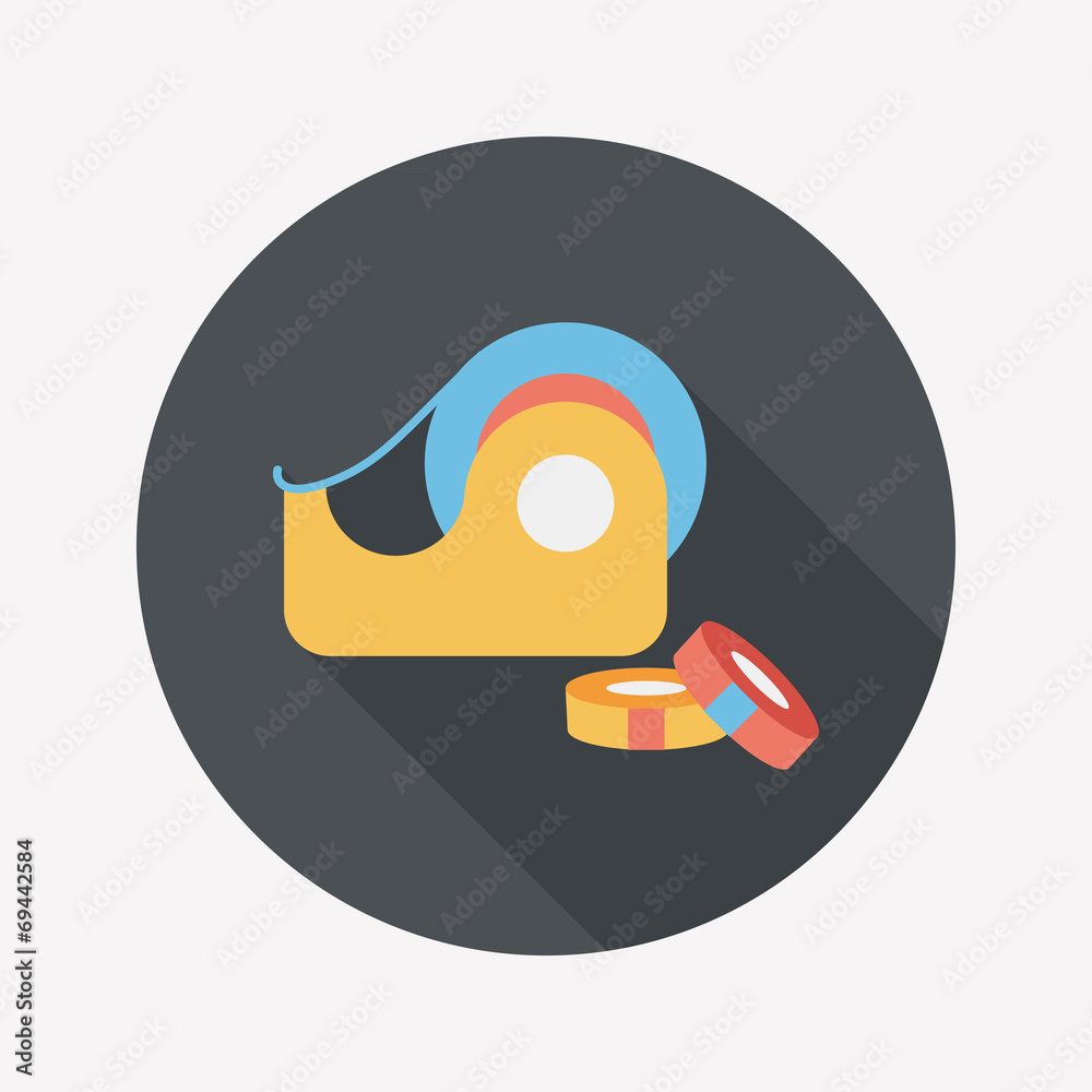 adhesive tape flat icon with long shadow,eps10 adhesive tape flat icon with long shadow,eps10