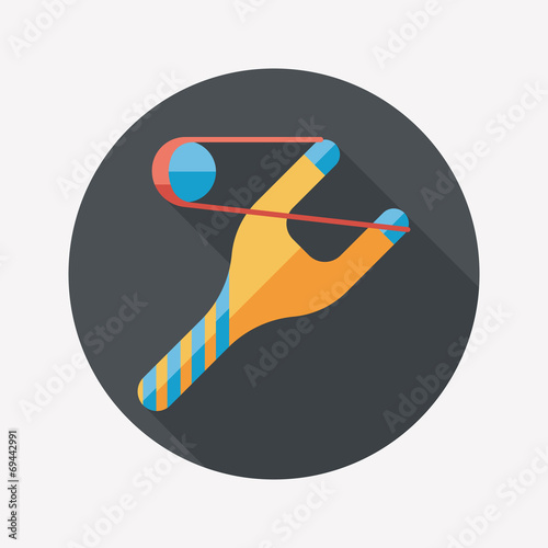 Slingshot flat icon with long shadow,eps10