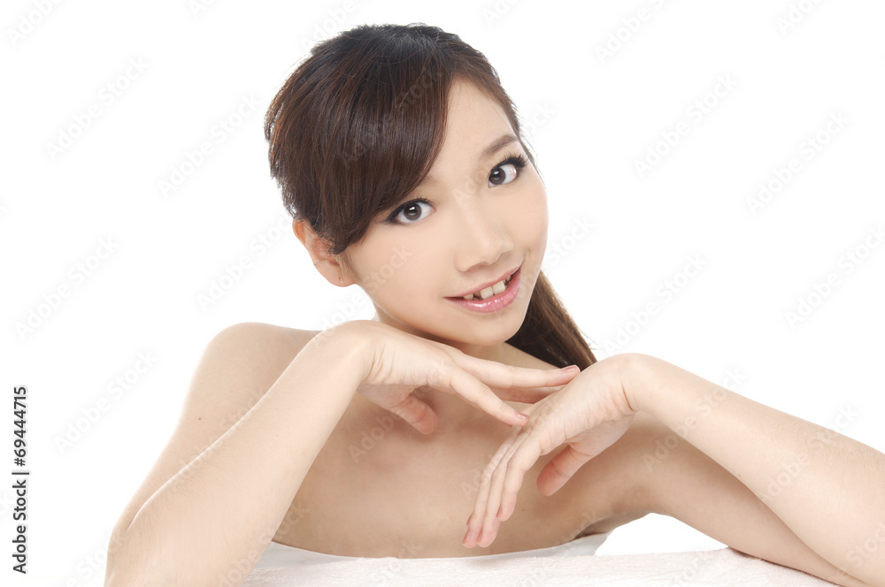 Asian woman beauty face closeup portrait Asian woman beauty face closeup portrait