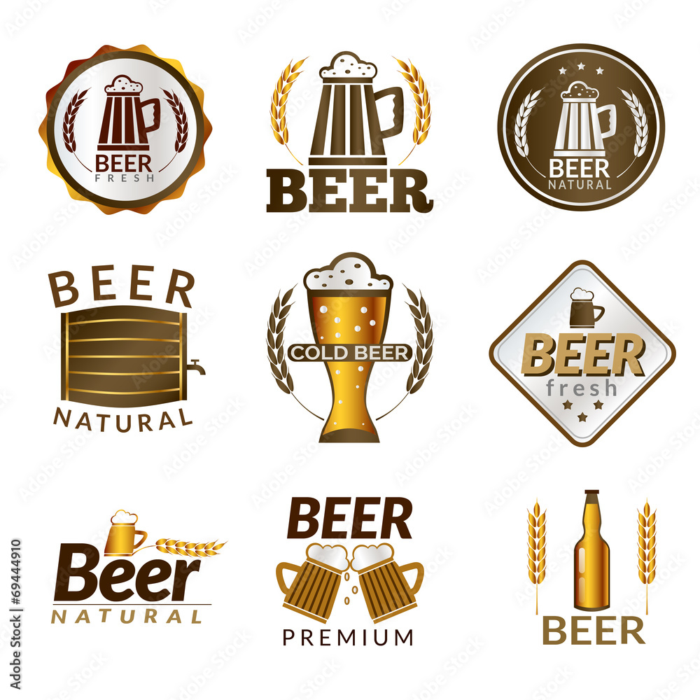 Plakat Beer golden emblems