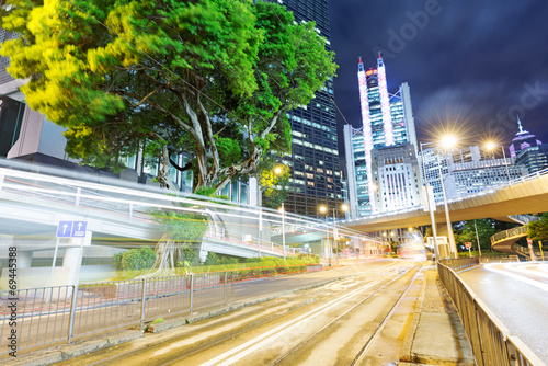 traffic in Hong Kong at night © gjp311