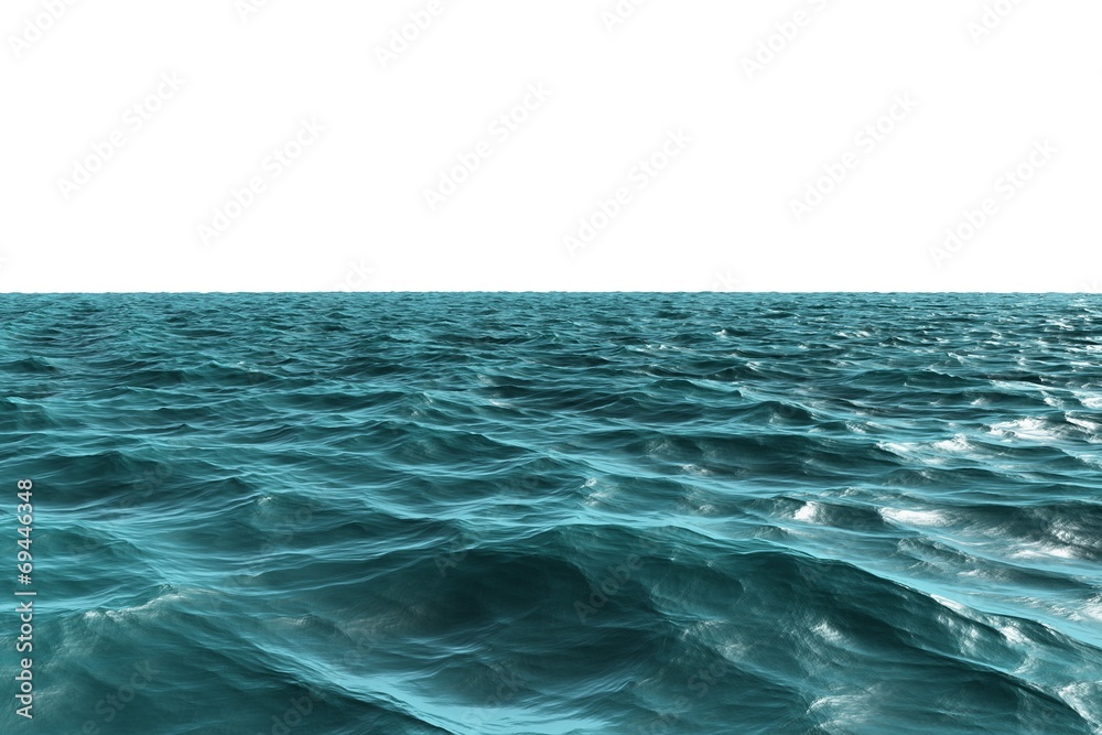 Fototapeta premium Digitally generated light Blue ocean