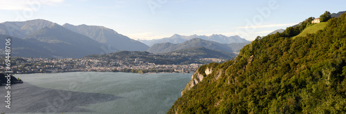 Lugano and lake on the italian part of Switzerland