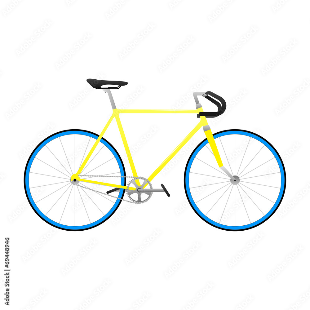 Fixie yellow bicycle Fixie yellow bicycle