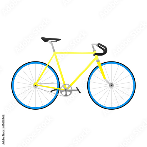 Fixie yellow bicycle