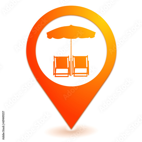 terrasse sur symbole localisation orange