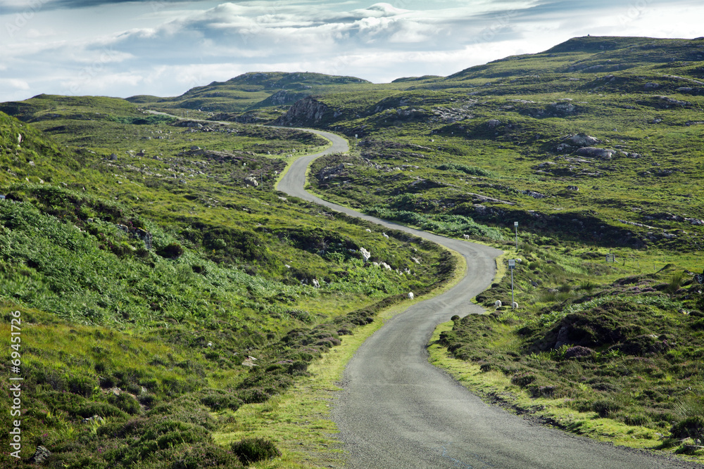 Schottland, Strasse in den Highland