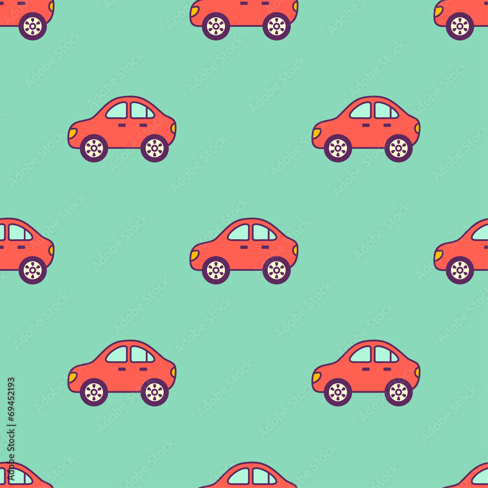 red cars pattern