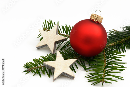 Kugel mit weiße Sterne