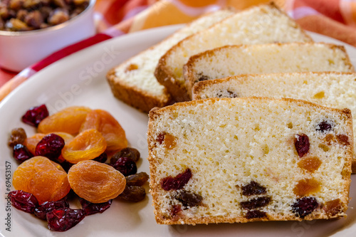 Detail of cake with dried Fruit