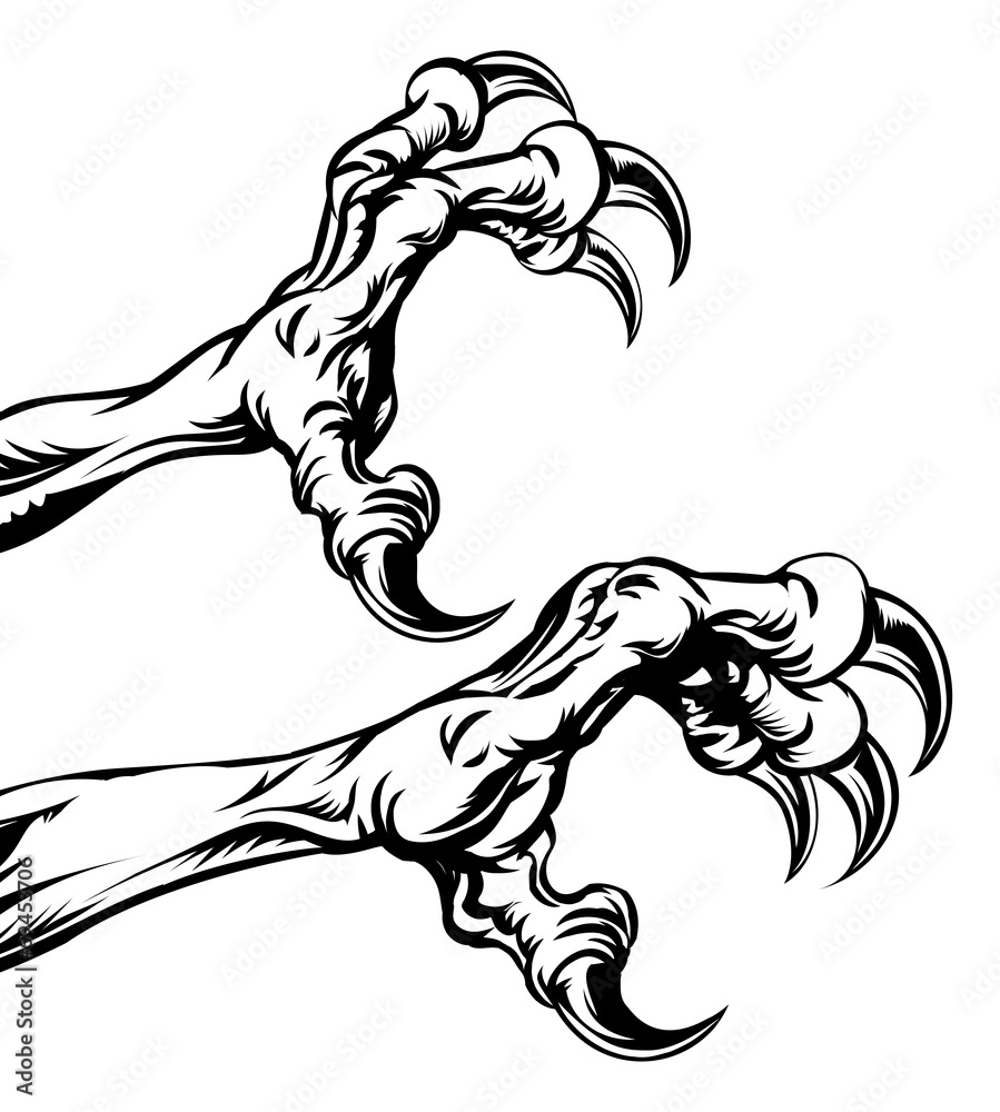 Eagle claws Stock Vector