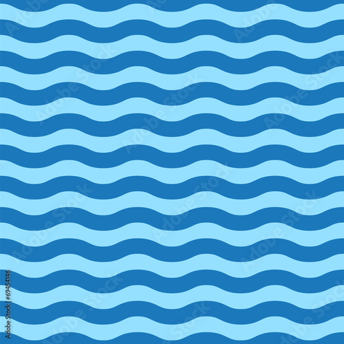 Seamless simple blue wave pattern